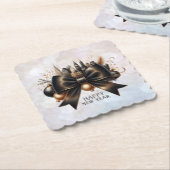 Black Tie New Year with Global Flair ペーパーコースター (アングル)