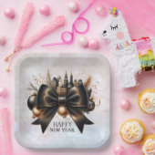 Black Tie New Year with Global Flair ペーパープレート (パーティー)