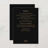 Black Tie Royal Regency wedding エンクロージャーカード (正面/裏面)
