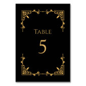 Black Tie Royal Regency Wedding Table Number テーブルナンバー (裏面)