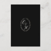 Black Tie Wedding Classic Details Enclosure Card エンクロージャーカード (裏面)