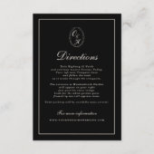 Black Tie Wedding Classic Directions Card エンクロージャーカード (正面)