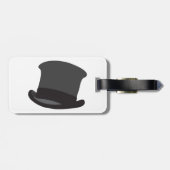 Black Top Hat Classic Steampunk Victorian ラゲッジタグ (裏面横)
