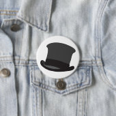 Black Top Hat Classic Steampunk Victorian 缶バッジ (インサイチュ)