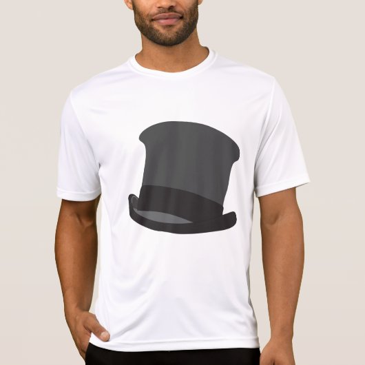 Black Top Hat Classic Steampunk Victorian Tシャツ (正面)