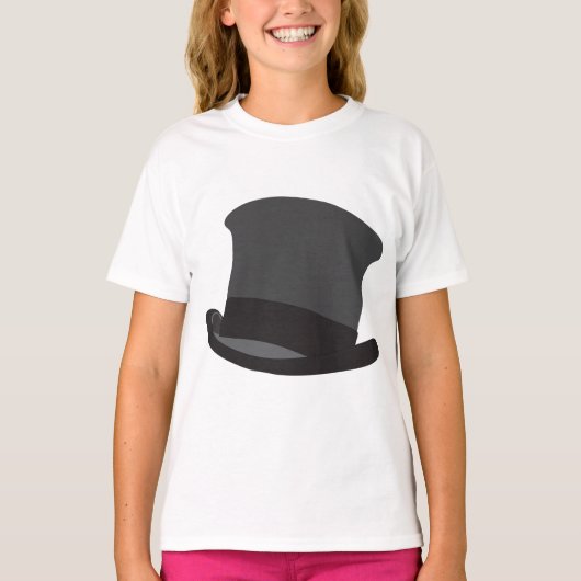 Black Top Hat Classic Steampunk Victorian Tシャツ (正面)