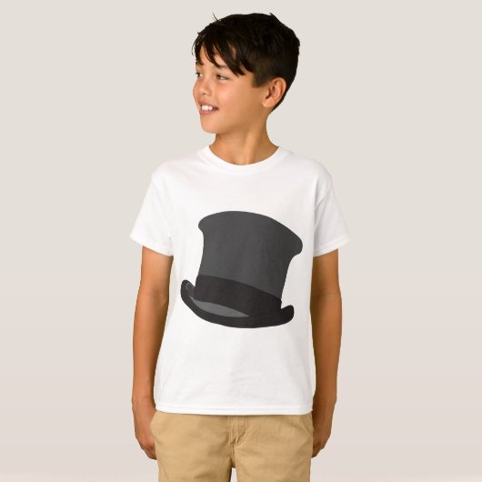 Black Top Hat Classic Steampunk Victorian Tシャツ (正面フル)