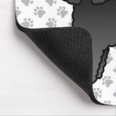 Black Toy Poodle Cute Cartoon Dog マウスパッド (コーナー)