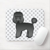Black Toy Poodle Cute Cartoon Dog マウスパッド (マウス)