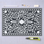 Black Traditional Bone Inlay Decoupage Paper 薄葉紙 (クラフト)