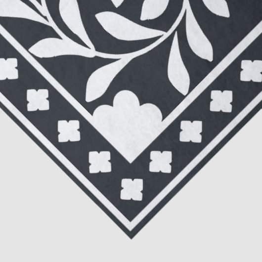 Black Traditional Bone Inlay Decoupage Paper 薄葉紙 (詳細)