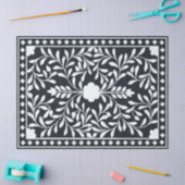 Black Traditional Bone Inlay Decoupage Paper 薄葉紙 (クラフト)