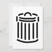 Black Trash Can Symbol 招待状 (正面)
