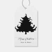 Black Tree Christmas Gift Tags ギフトタグ (正面)