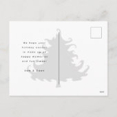 Black Tree Christmas Minimalist シーズンポストカード (裏面)