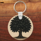Black Tree Necklace – Minimal Nature Pendant キーホルダー (裏面)
