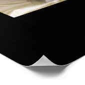 Black Trendy Collage 4 Photos Modern Heart Wedding ポスター (角)