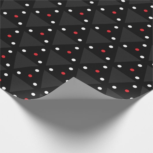 Black Triangle UFO Pattern Modern Abstract ラッピングペーパー (角)