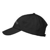BLACK TRUCKER Premium Adjustable Fashion-Hat Black 刺繍入りキャップ (左)