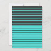 Black Turquoise Striped 70th Birthday Party 招待状 (裏面)