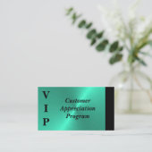 Black & Turquoise VIP Customer Appreciation  名刺 (スタンド正面)