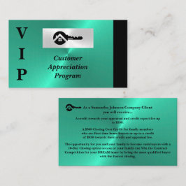 Black & Turquoise VIP Customer Appreciation  名刺