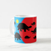 Black Turtles Colored Shapes Coffee Cup コーヒーマグカップ (正面左)