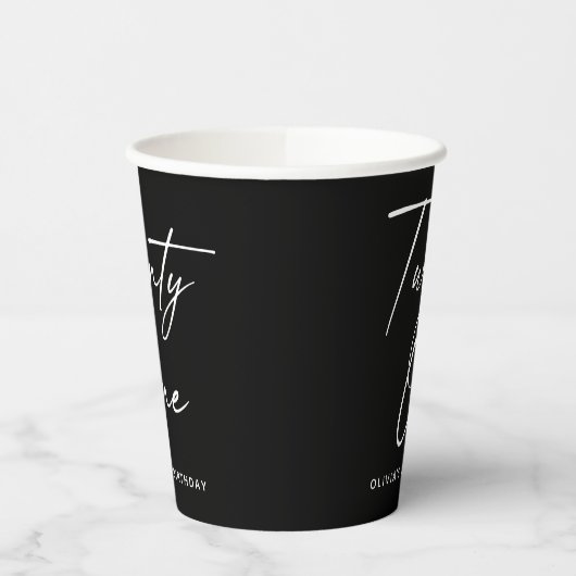 Black Twenty One Birthday Party | Modern 21st 紙コップ (左)