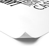 Black Typographical Map of Co. Longford, Ireland ポスター (角)