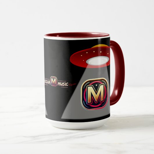 Black UFO Coffee Mug マグカップ (正面右)