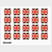 Black Union Jack (Art Style) スクエアシール (シート)