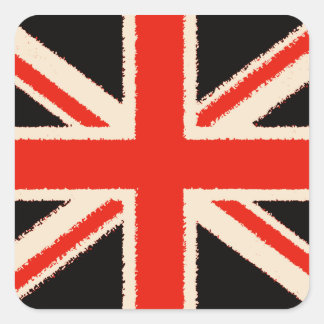 Black Union Jack (Art Style) スクエアシール