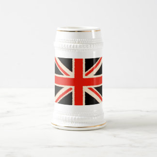Black Union Jack (Art Style) ビールジョッキ