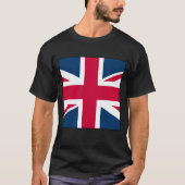 Black Union Jack T-shirt Large Square Version Tシャツ (正面)