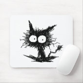 Black Unkempt Kitten GabiGabi マウスパッド (マウス)