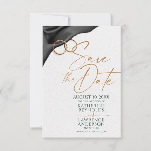 Black Velvet Save the Date 招待状 (正面)