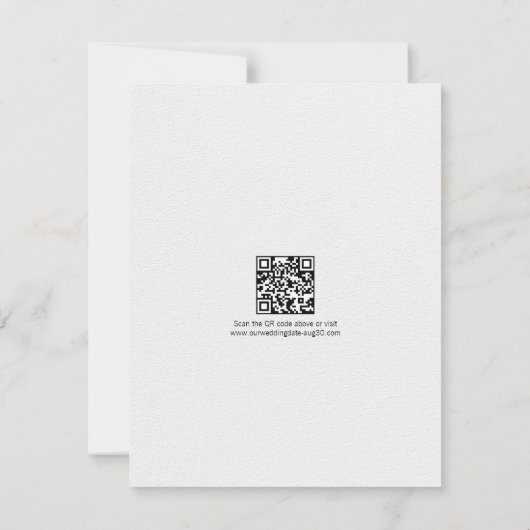 Black Velvet Wedding Details Card 招待状 (裏面)