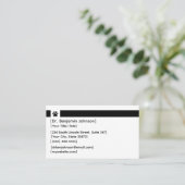 Black Veterinarian Business Card | Clinic Photo 名刺 (スタンド正面)
