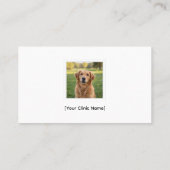 Black Veterinarian Business Card | Clinic Photo 名刺 (裏面)