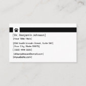 Black Veterinarian Business Card | Clinic Photo 名刺 (正面)