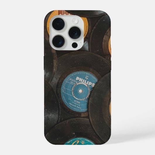 Black Vinyl Classic Records iPhoneケース (裏面)
