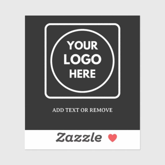Black Vinyl Logo Business Promo QR Code label シール (シート)