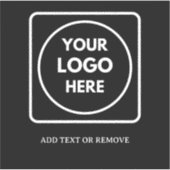 Black Vinyl Logo Business Promo QR Code label シール (正面)