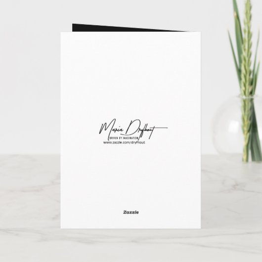 Black Vinyl Record for DJ's誕生日 カード (裏面)