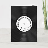 Black Vinyl Record for DJ's誕生日 カード (正面)