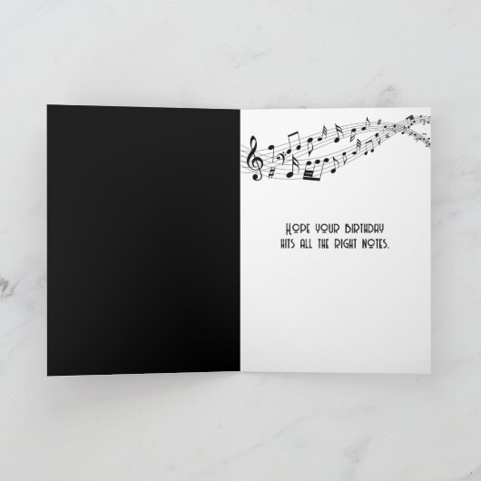 Black Vinyl Record for DJ's誕生日 カード (内部)