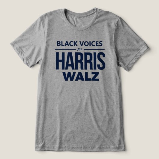 Black Voices for Harris Walz トライブレンドＴシャツ (デザイン正面)