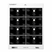 Black w curly text logo cosmetics bottle label  ラベル (フルシート)