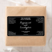 Black w white curly text cosmetics bottle label  ラベル (インサイチュ)