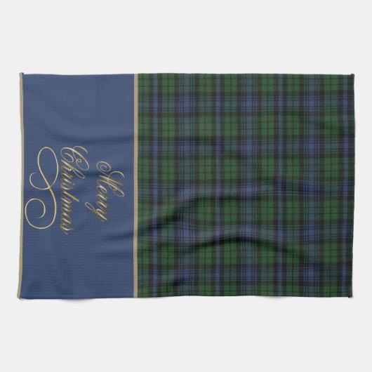 Black Watch Ancient Christmas Kitchen Towel キッチンタオル (横)
